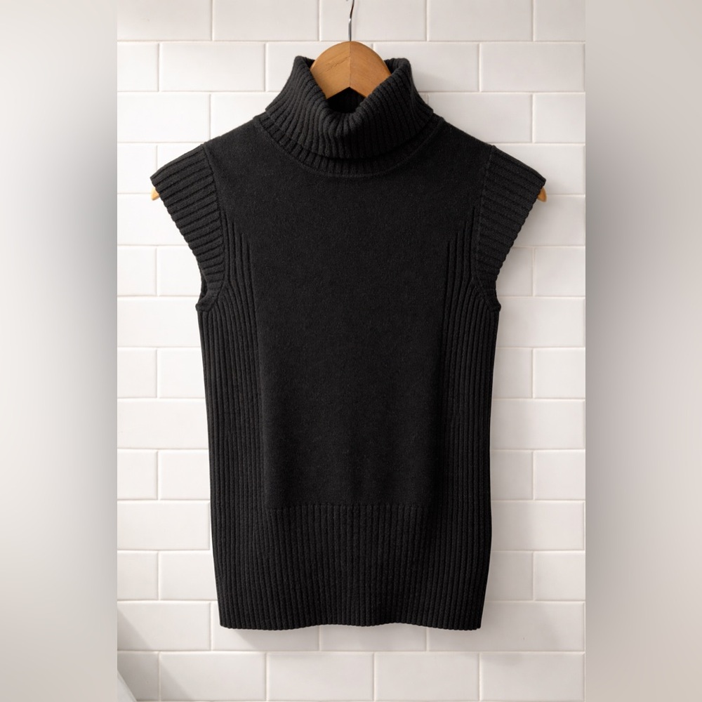 Anne Klein Women's Black Turtleneck Sweater Vest